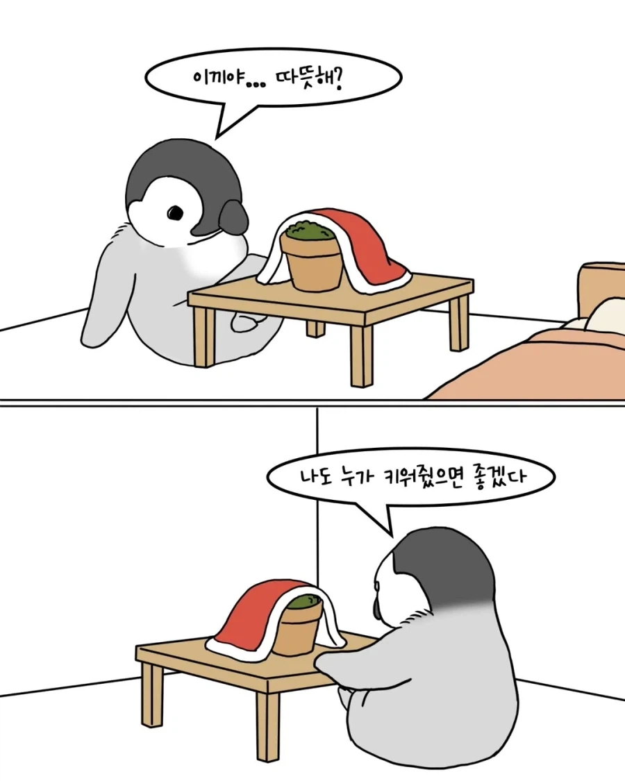 펭귄들이 반려식물 분양받는 만화.manwha - 이미지 8
