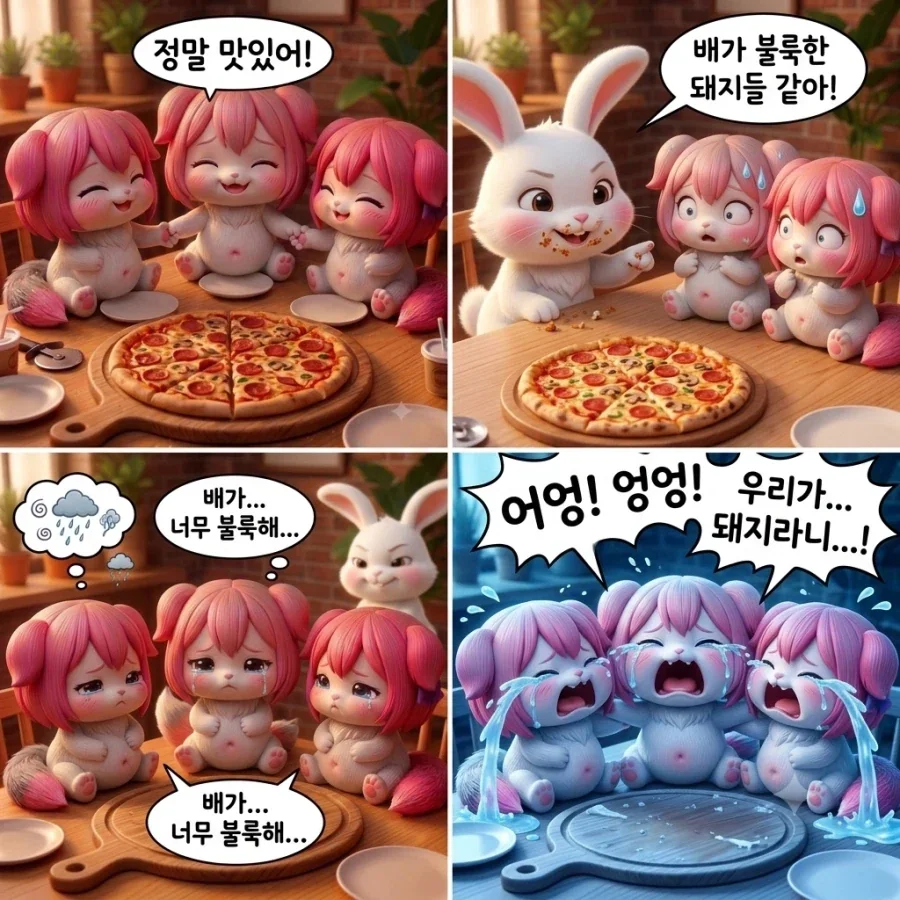 AI) 재미나이로 만든 돼지 만화 - 이미지 3