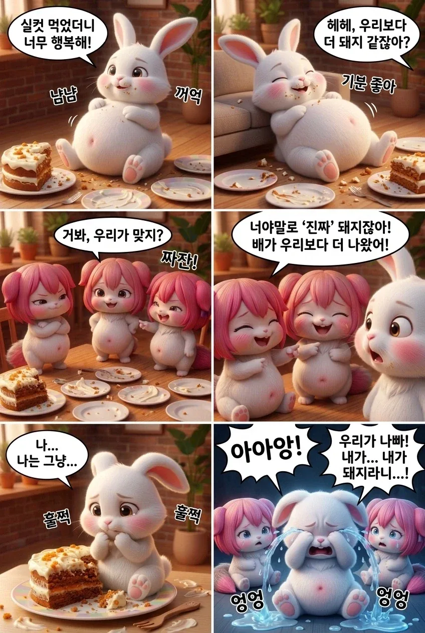 AI) 재미나이로 만든 돼지 만화 - 이미지 4