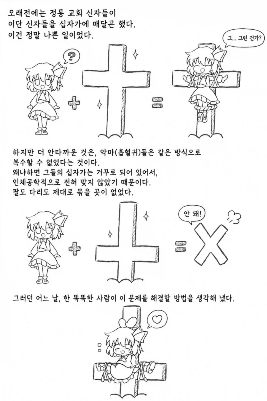역십자가형의 올바른 사용 방법