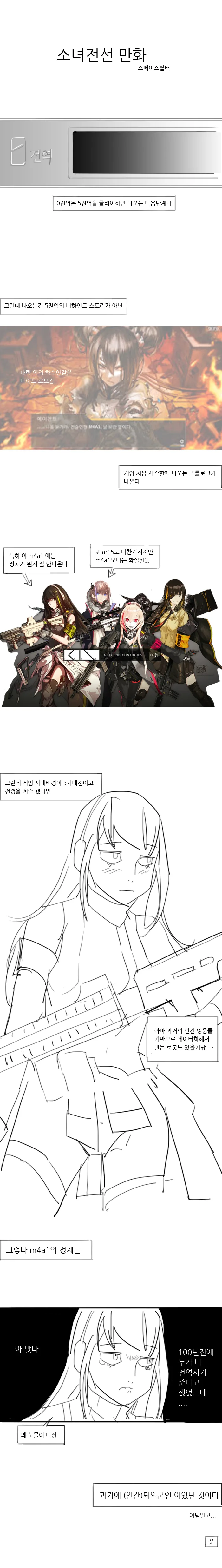 소녀전선 스토리 0전역까지 해본만화