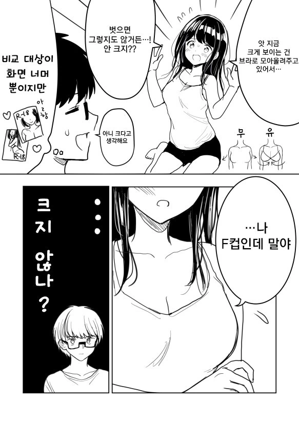 ㄱㅅ이 작아 고민인 여자친구.manga - 이미지 2