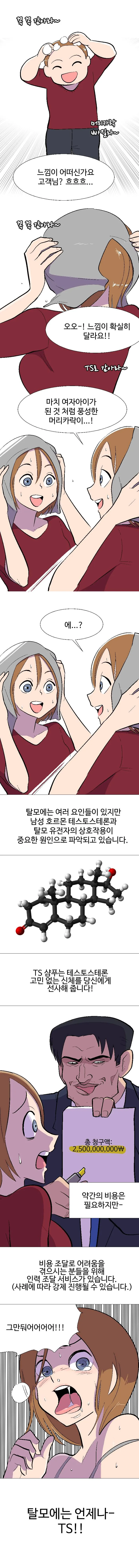 TS 샴푸로 탈모치료하는 만화.manhwa - 이미지 3