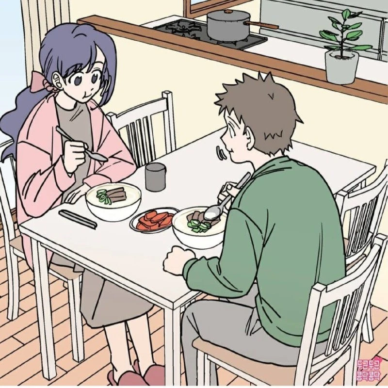 일상속 밥먹는 만화