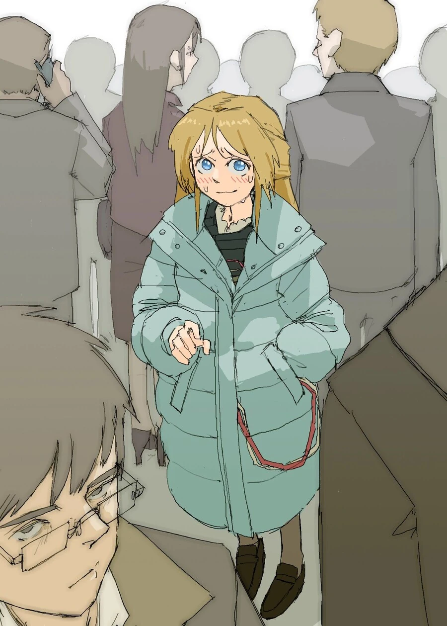 사람 많은 대로에서 ㄴㅊ 플레이 하는 아가씨.manga