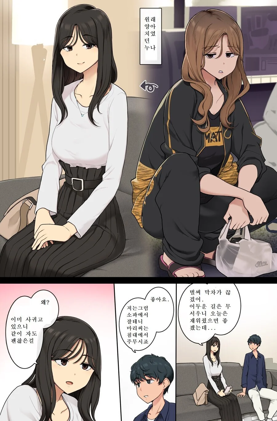 옛날에 양아치 였었던 누나와 사귀는 manhwa