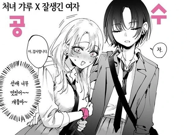 공수가 뒤바뀐 백합만화
