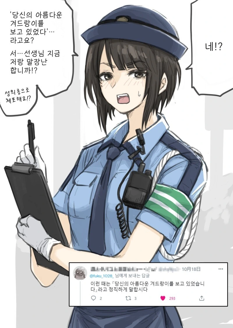 [ㅇㅎ] 여경한테 딱지 떼이는 만화 - 이미지 2
