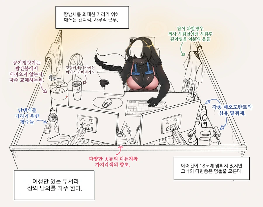 수상하게 ㄱㅅ이 큰 스컹크 만화 - 이미지 2