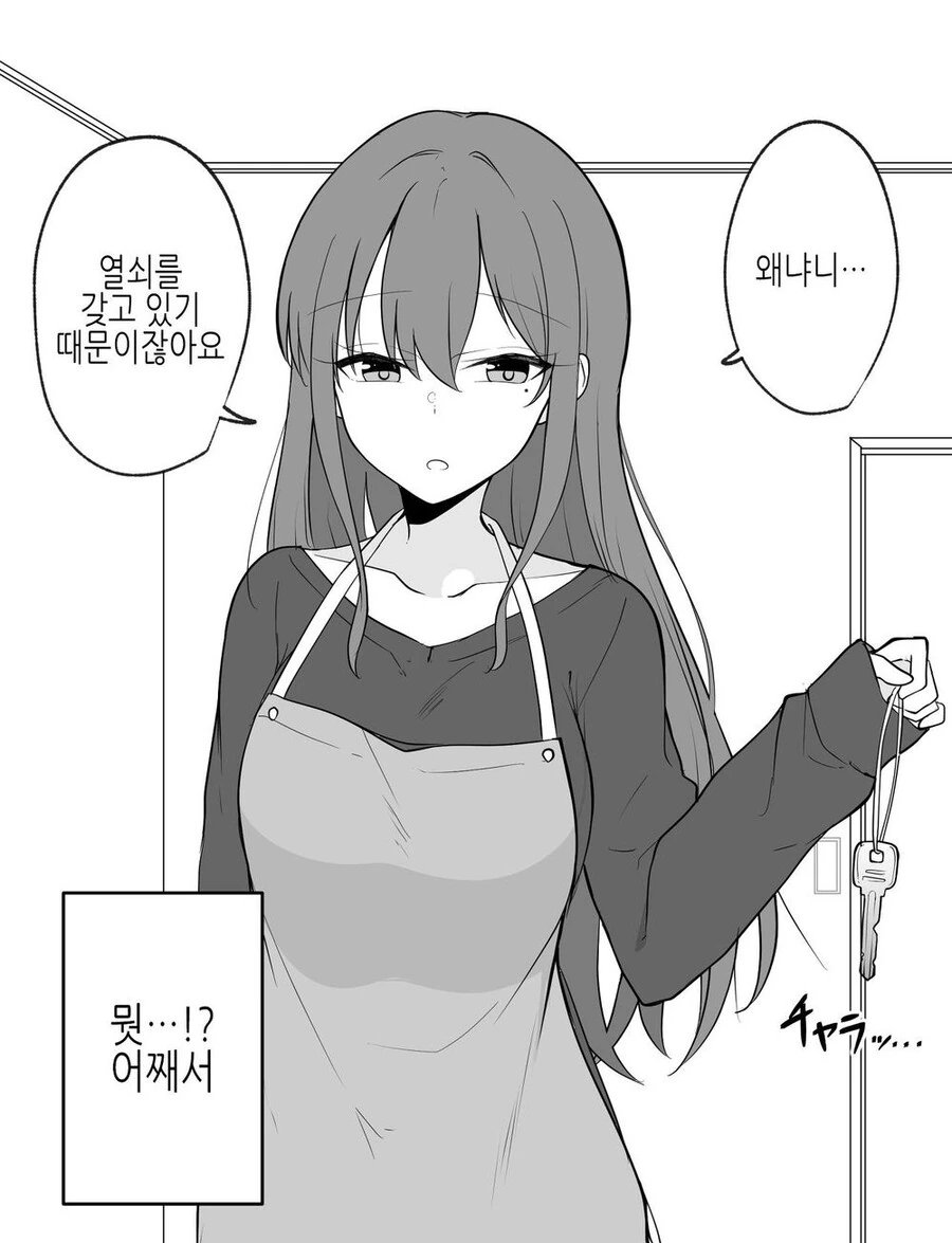 얀데레?) 준 기억이 없는 여벌쇠를 가진 여자 만화 - 이미지 2