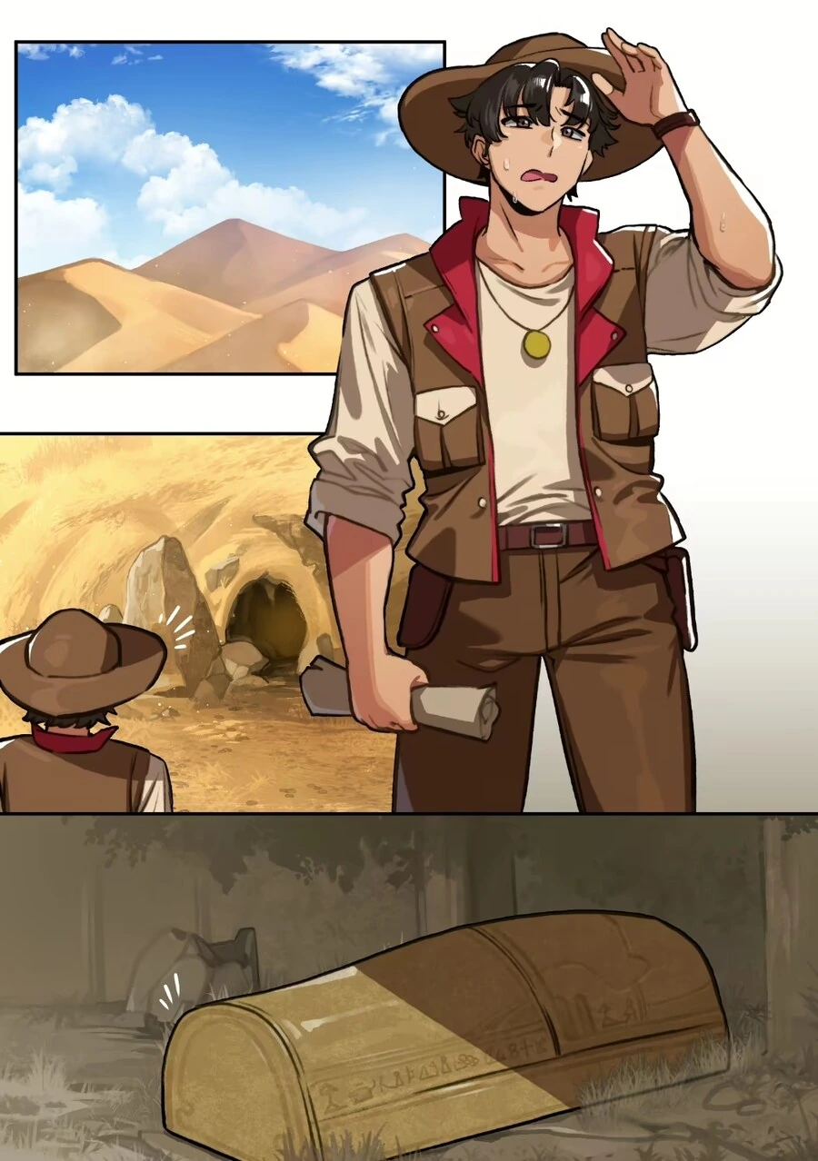 이집트에서 새로운 무덤 발견한 만화.manhwa