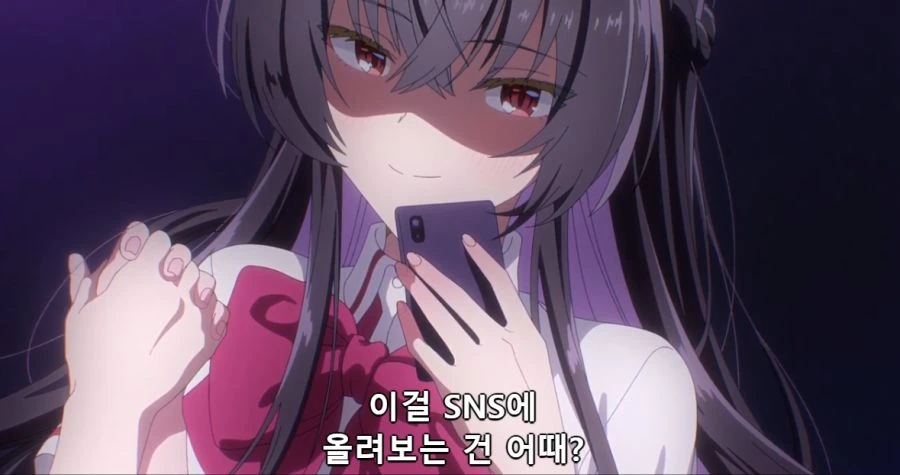 [백합]흑챙이가 핑챙이를 보고 사진을 찍자고 하는 장면 - 이미지 3