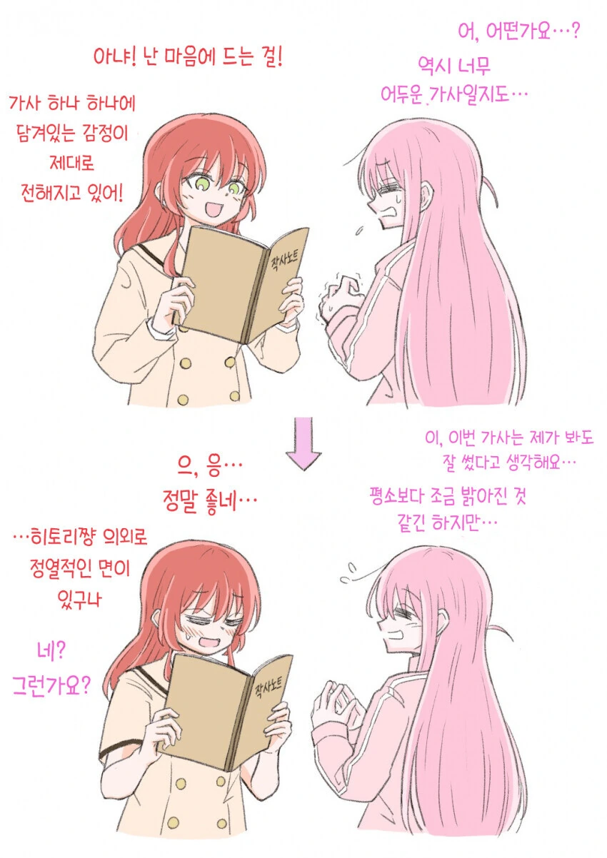 봇치의 가사가 프로포즈라고 이해한 키타쨩.manga