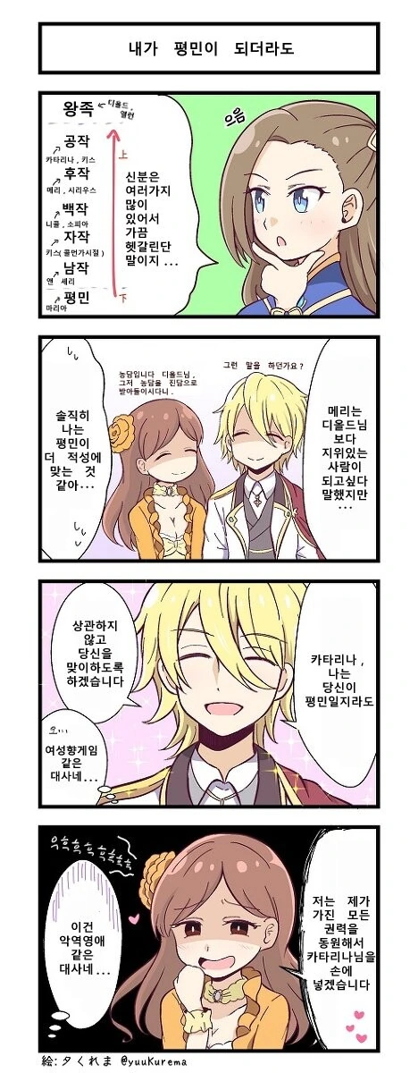 백합)카타리나가 평민이된 if 만화