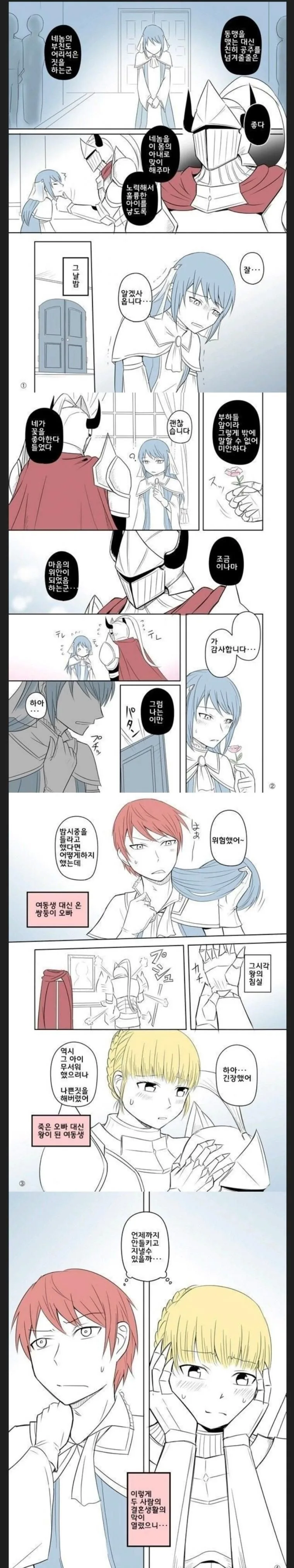 여동생 대신 여장하고 볼모로 잡힌 manhwa