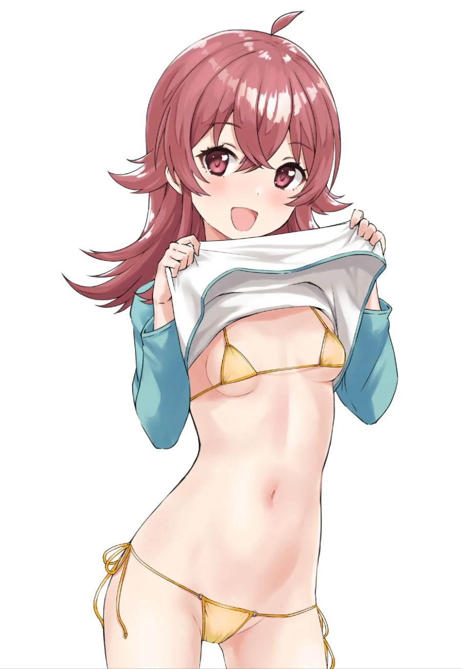 @) 수영복 입은 카호