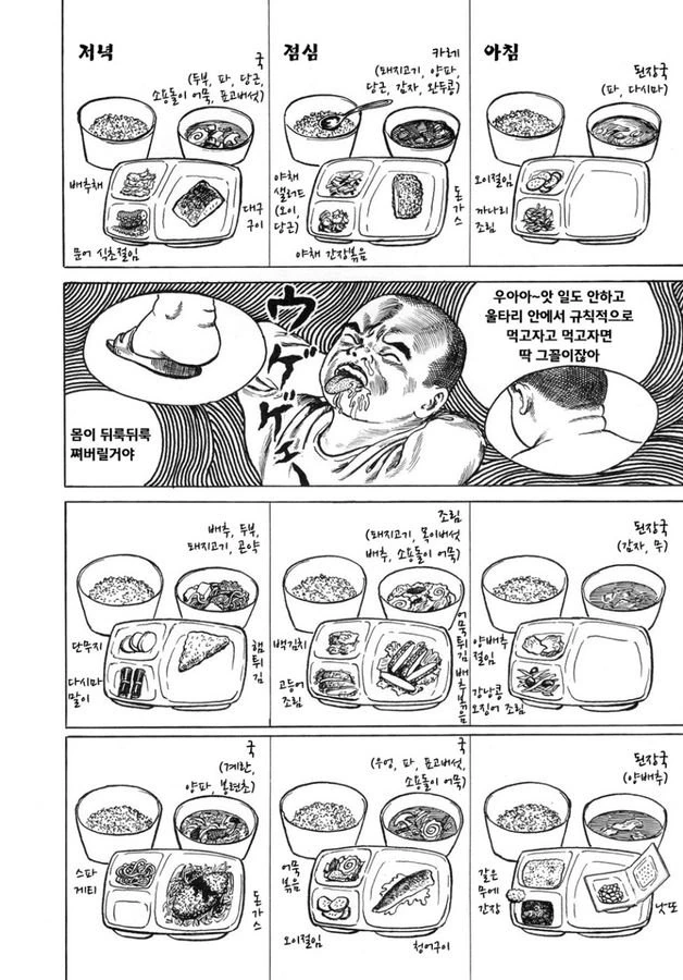 스압)일본의 형무소 만화 먹방.manhwa
