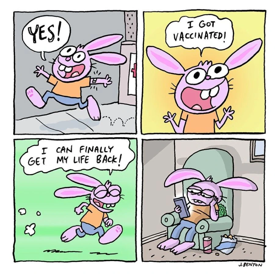 백신 맞고 예전 삶으로 돌아가는 Comic