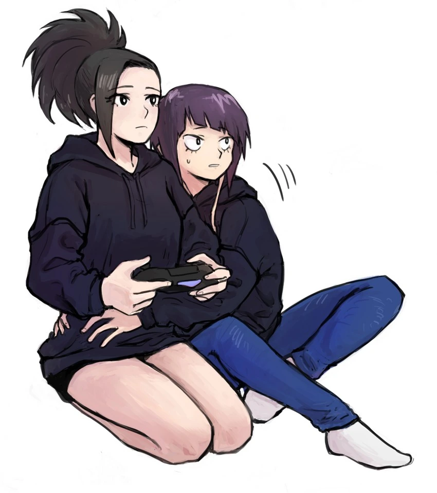 공포게임에 몰입한 귀여운 여고생들.manga