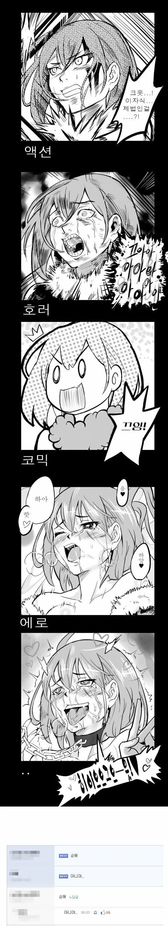 ㅎㅂ?) 만화 장르별 표정.jpg