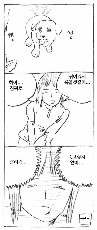 강아지 귀여워 죽겠는 만화