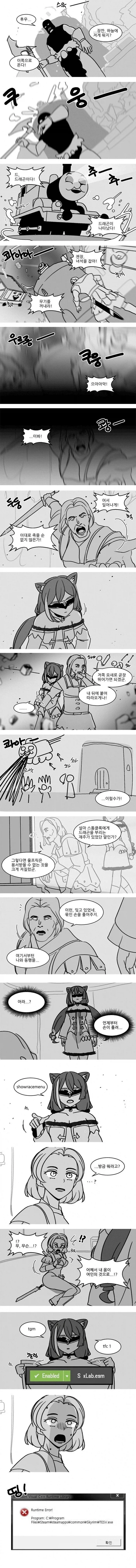 스카이림에 오면 안 되는 것들이 오는 manhwa - 이미지 2
