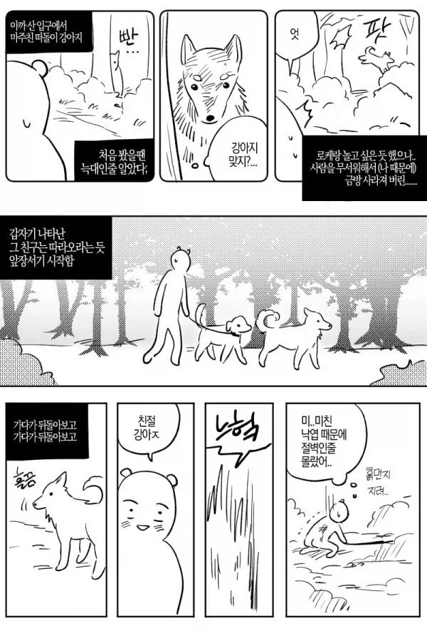 산에서 조난당했는데 유기견을 만난.manhwa - 이미지 2