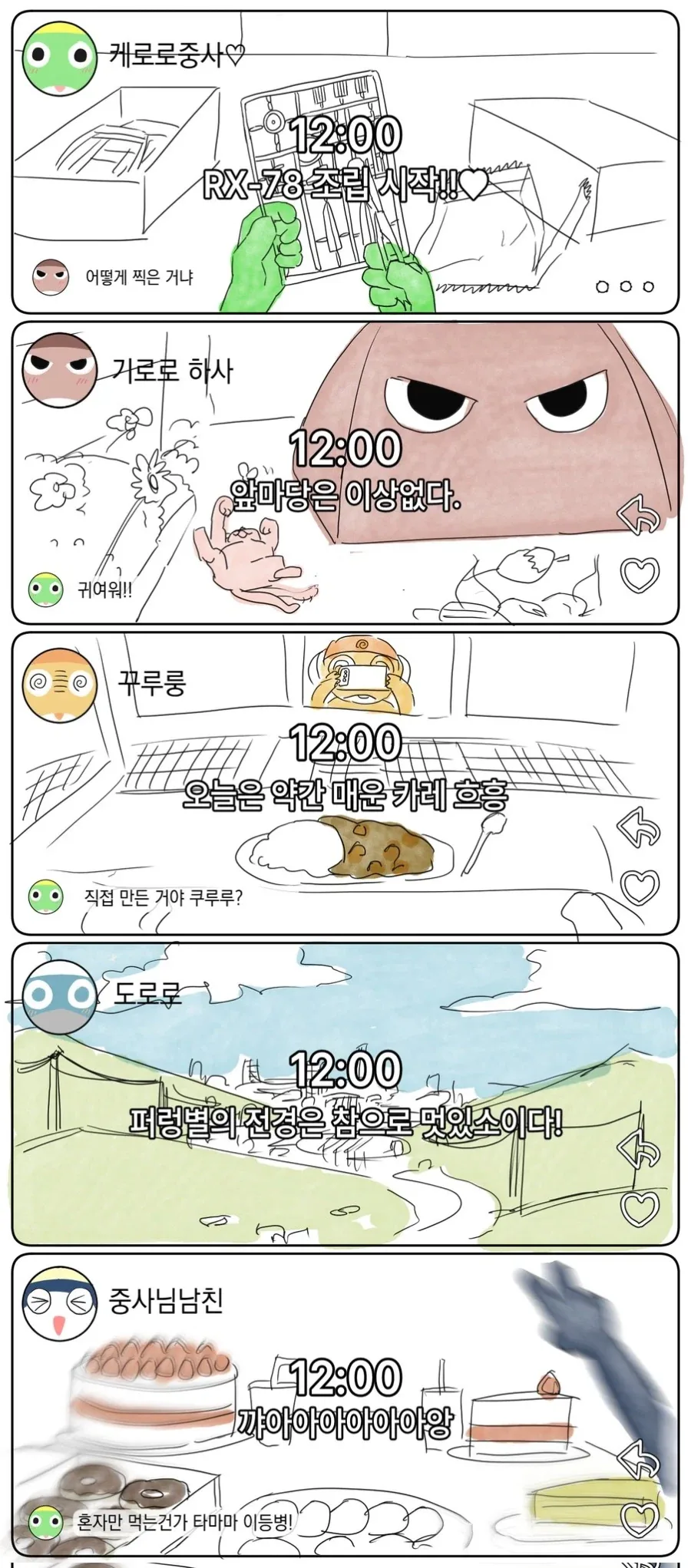 [만화] 케로로소대 셋로그