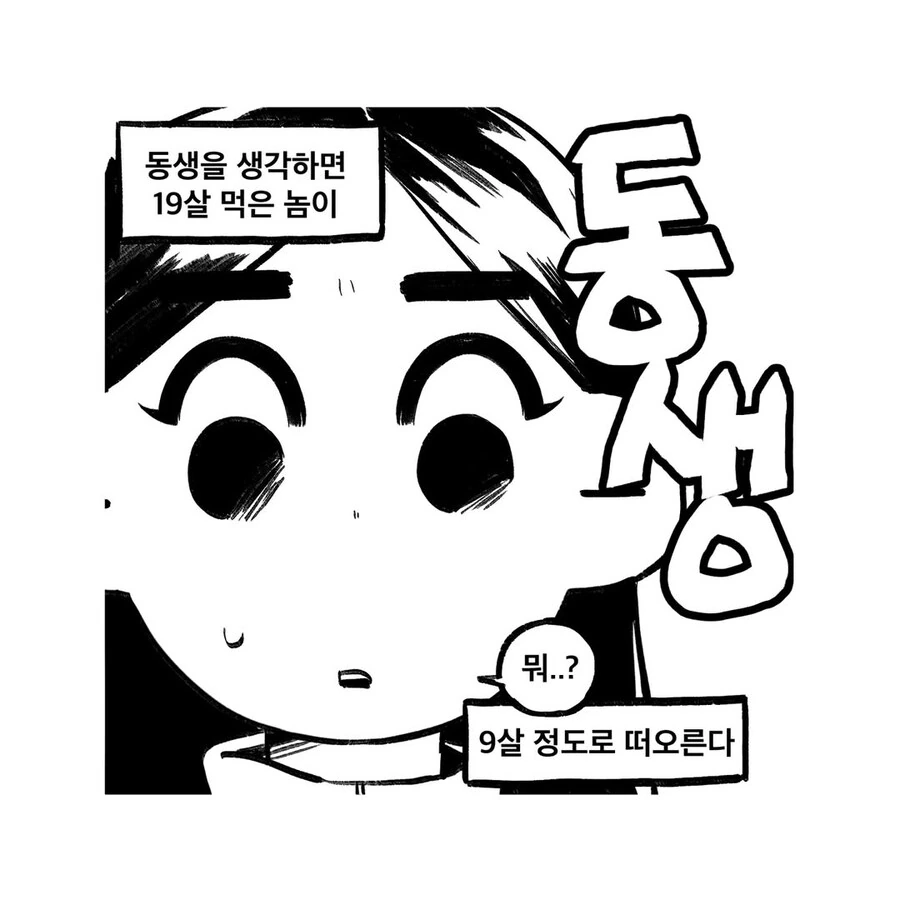 동생 개무시하는 만화