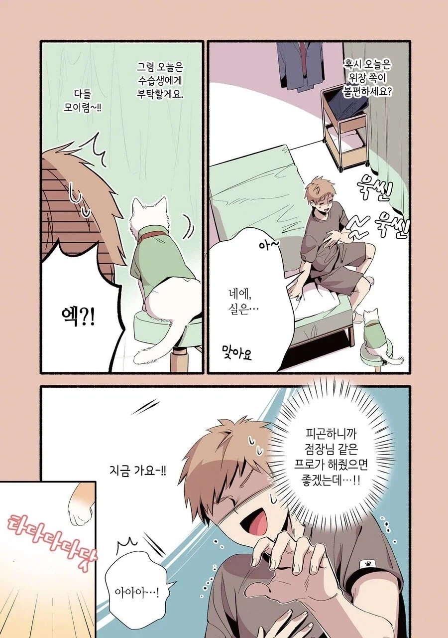진짜 고양이가 마사지하는 만화 - 이미지 8