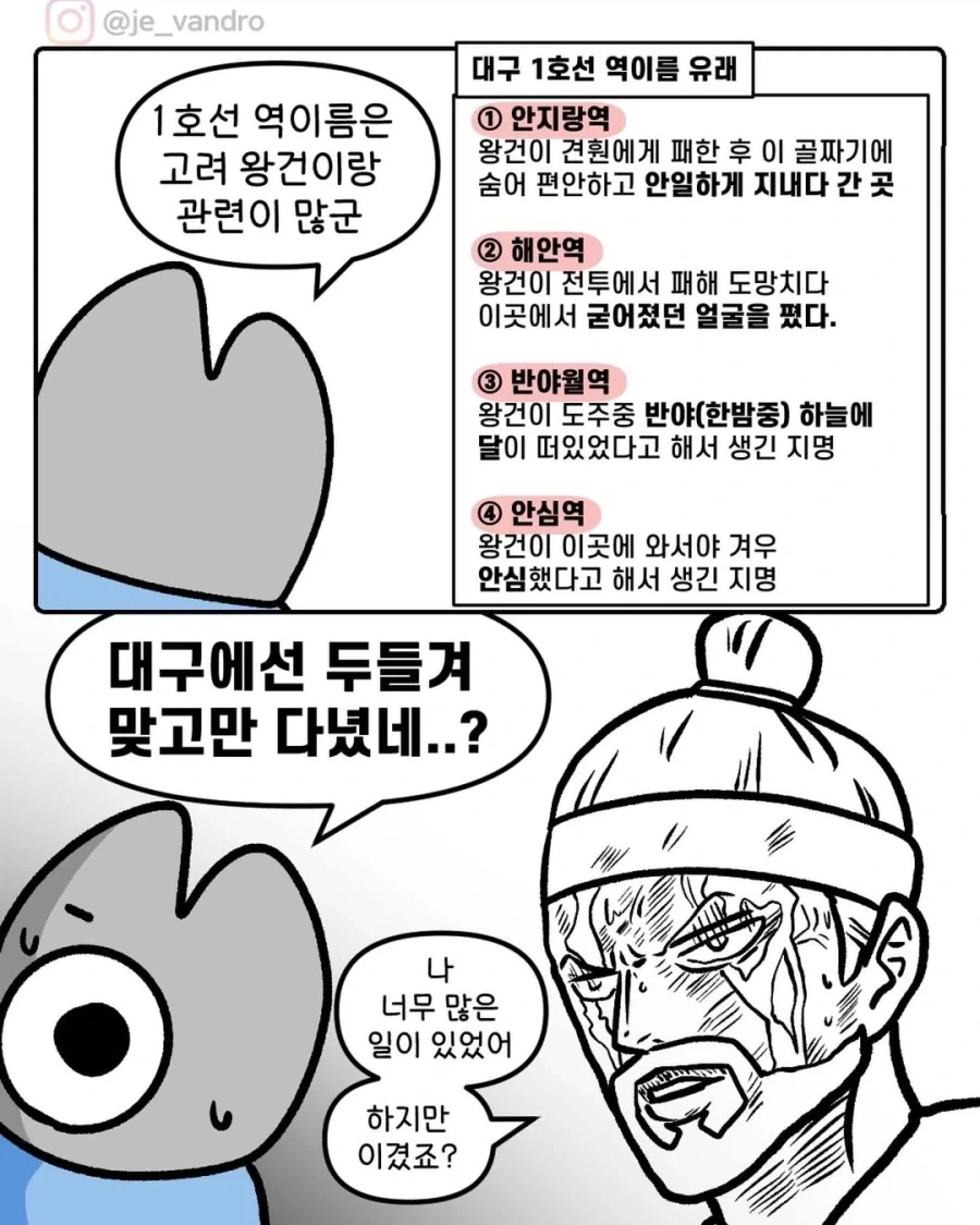 유독 대구에서 두들겨맞고 다닌 사람.manwha