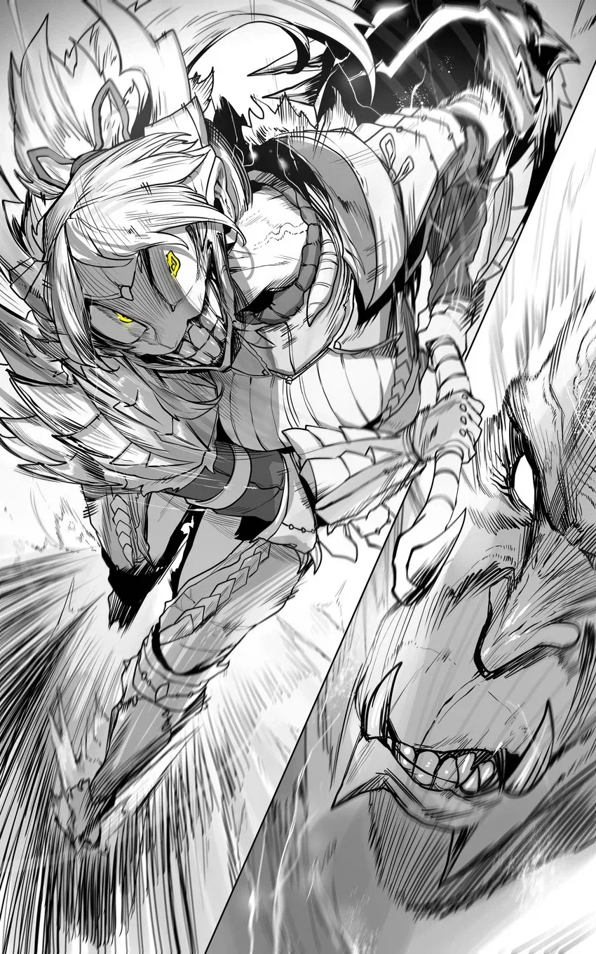 라쟌한테 습격받은 여성헌터manga - 이미지 5