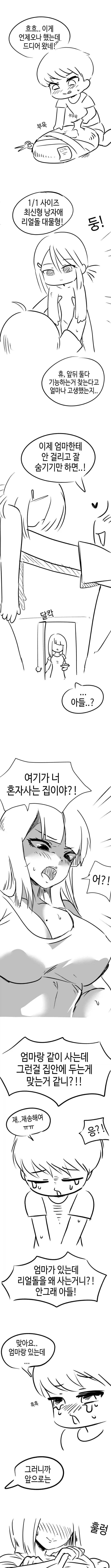엄마랑 함께 사는데 리얼돌 사는 만화