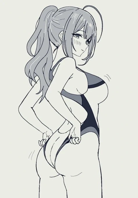 @) 수영복 매무새 정리하는 치유키.jpg