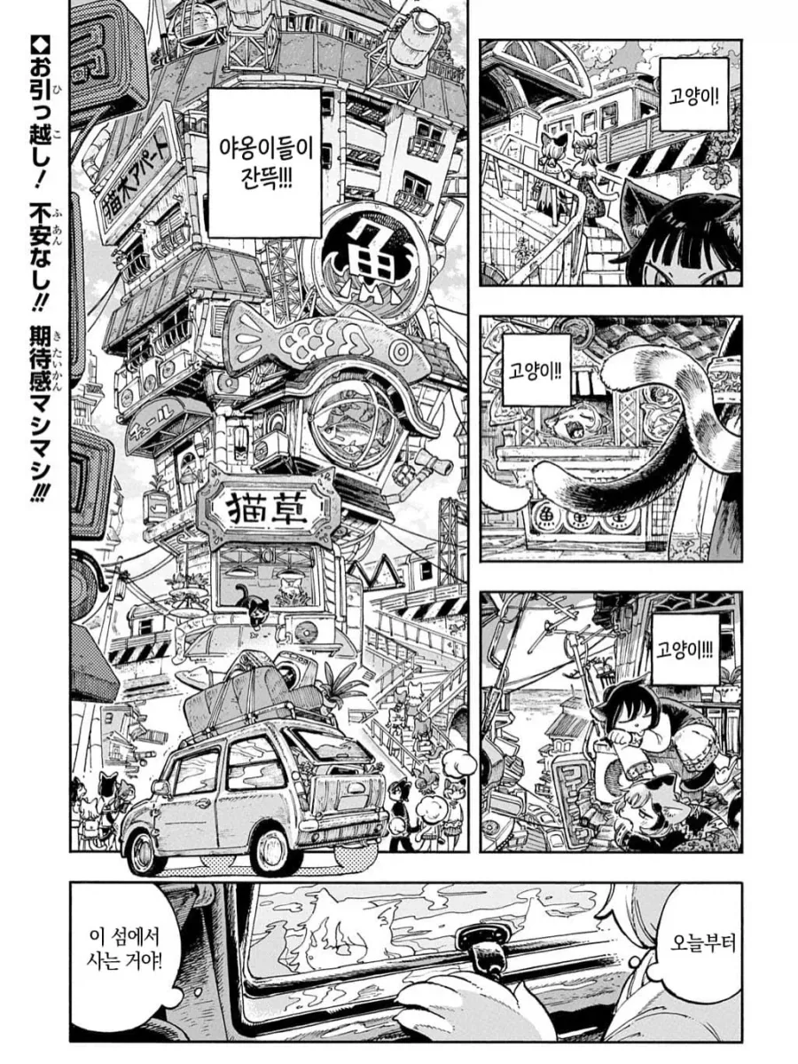 고양이 섬에 대형견이 전학오는 퍼리 만화.manga