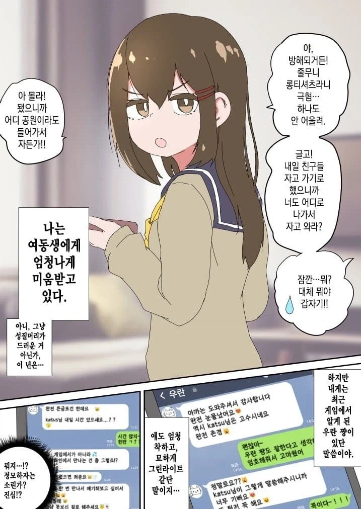 오프모임을 했더니 여동생이 왔다....manhwa