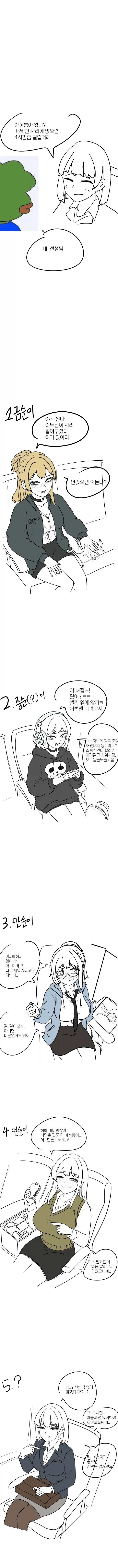 버스 좌석 고르는.manhwa