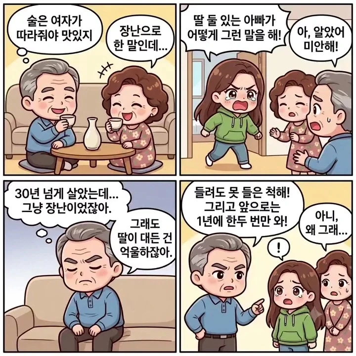 농담 한 마디 못하는 아빠의 상처.manwha