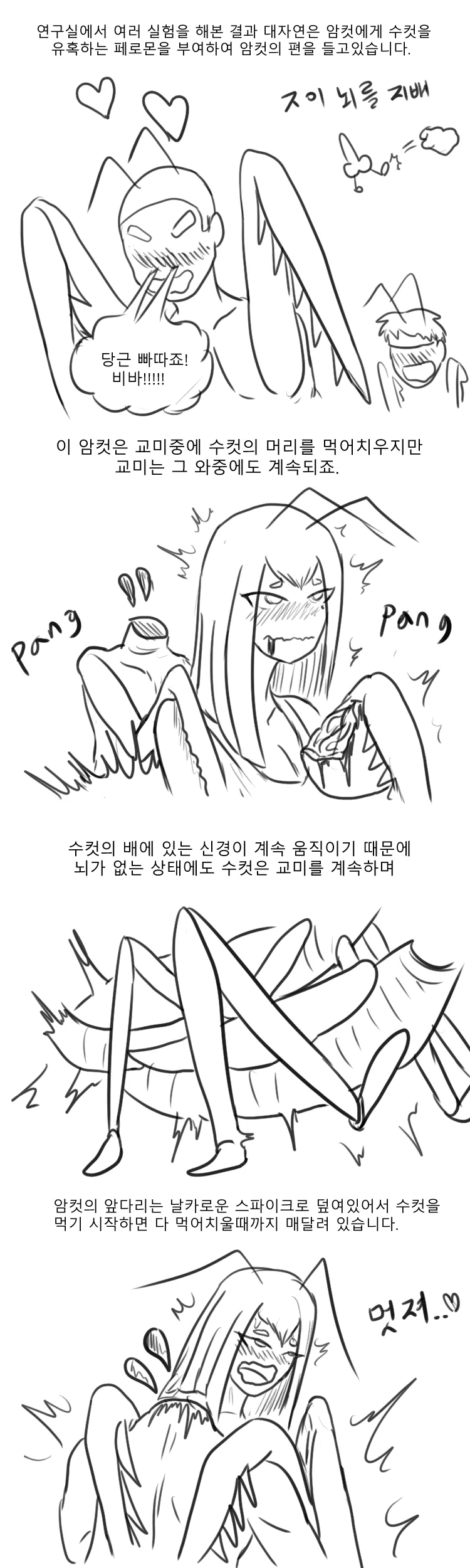 약혐) 교육특선 사마귀 만화 - 이미지 3