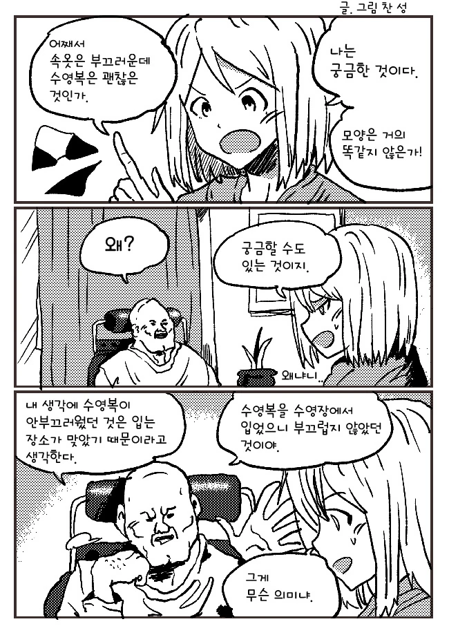 수영복과 ㅅㅇ의 차이를 알아보는 만화