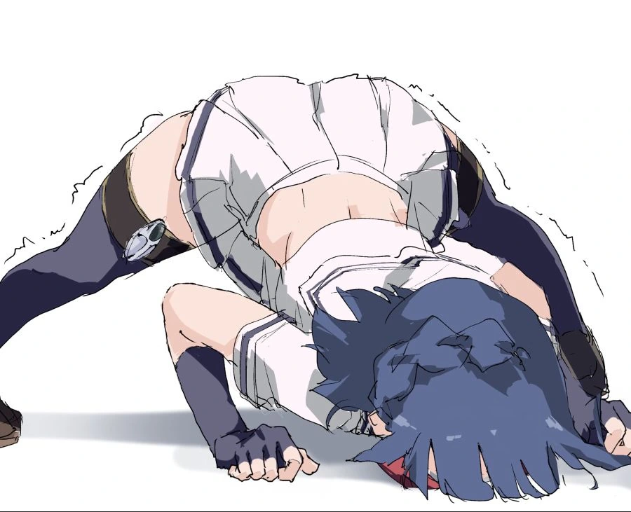 @) 다리가 저려서 일어나지 못하는 여자아이.manga - 이미지 2