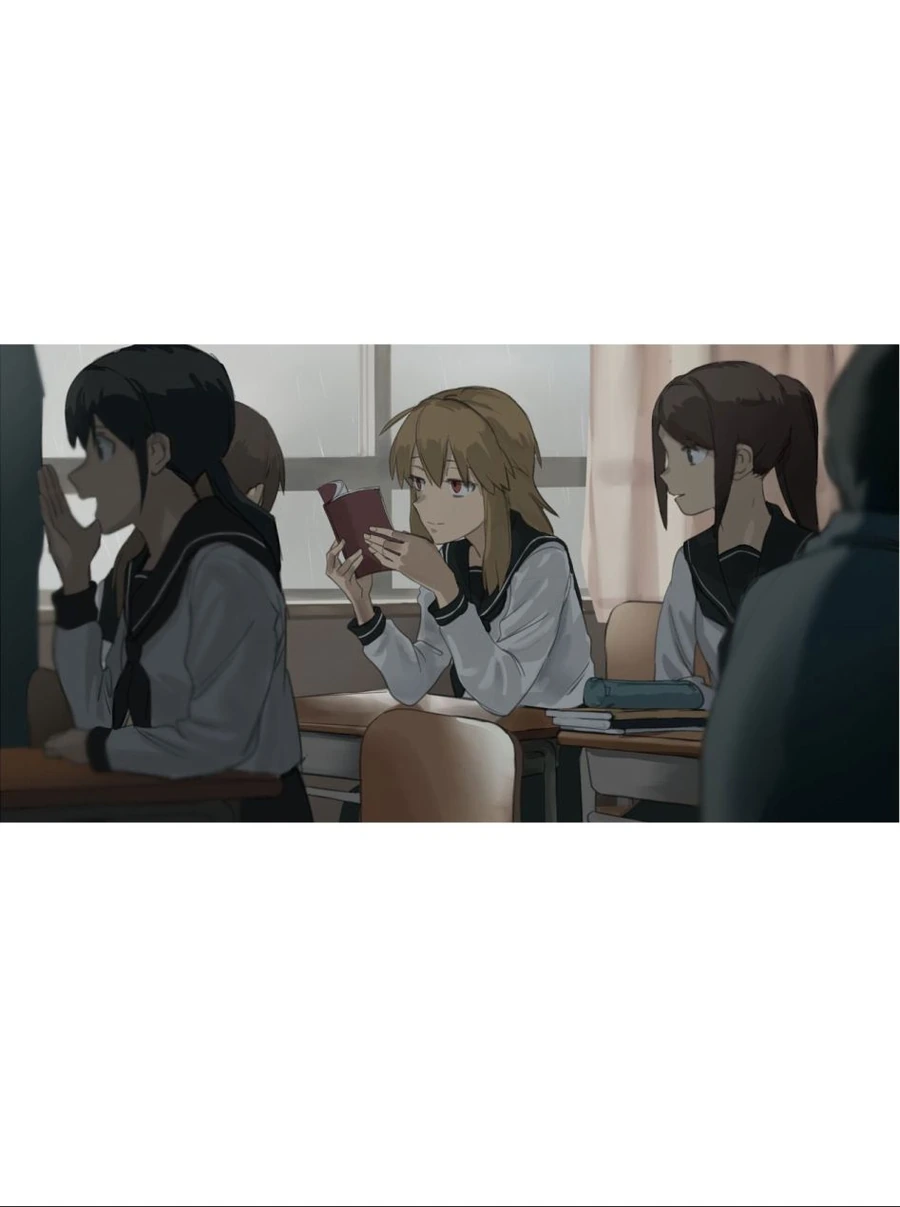 여자아이가 저주받은 비디오 보는 manga
