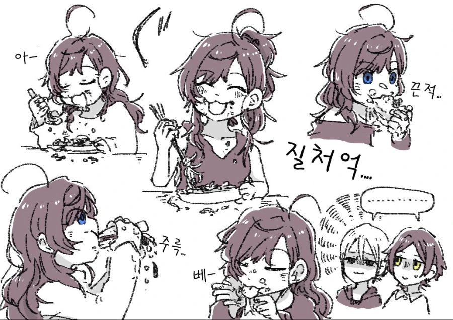 @) 흘려먹는 시키 만화