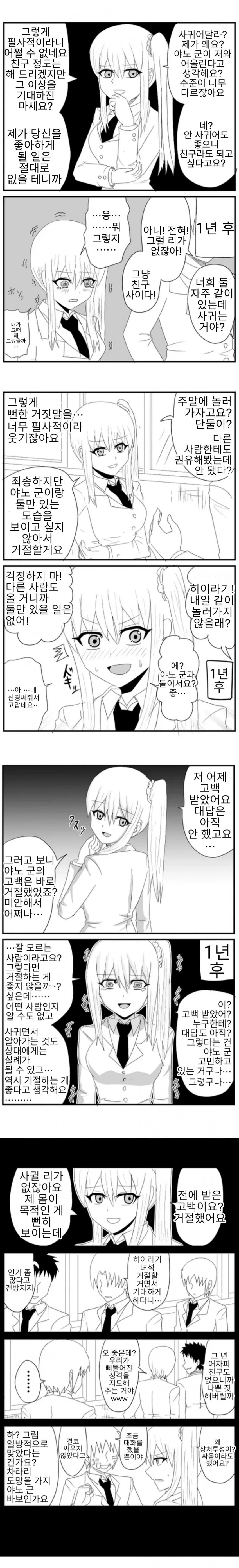 1년전에 한 말을 후회하는 여자애 manga