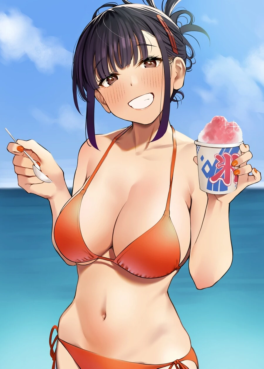 (ㅎㅂ)해쇽장에서 빙수를 먹능 눈나