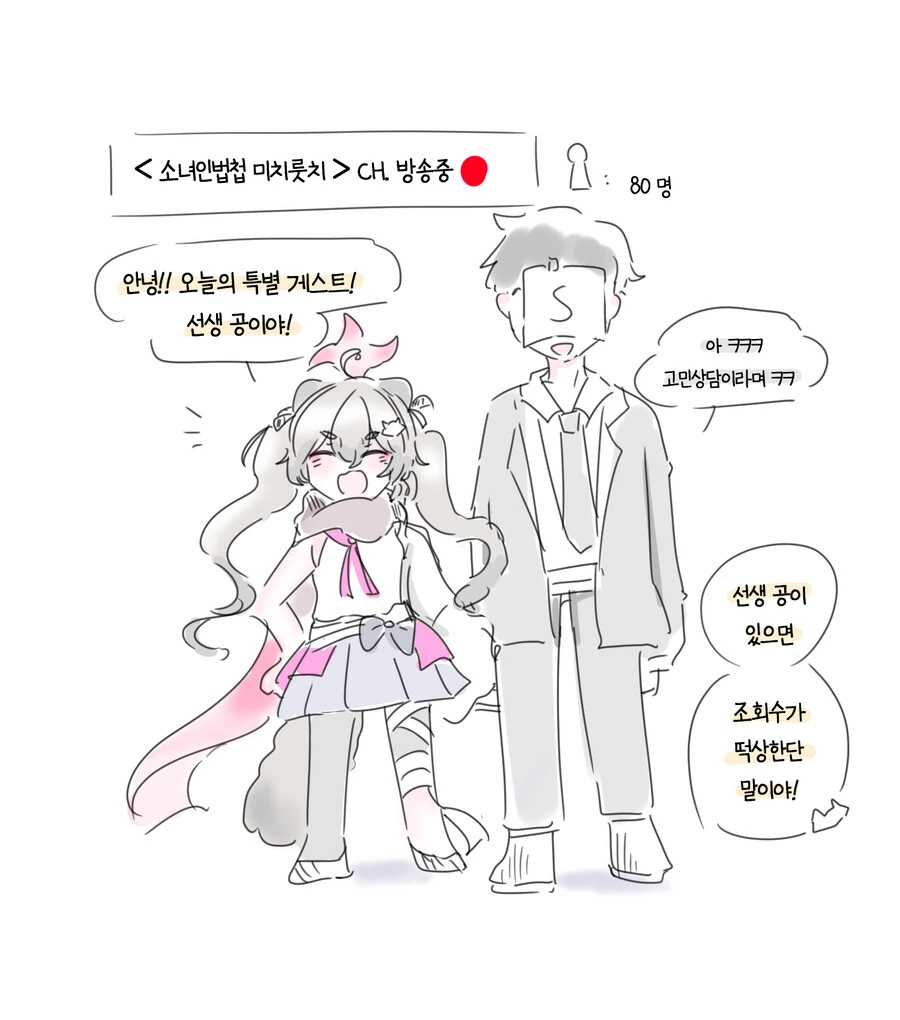 블아) 핥아주는 미치루