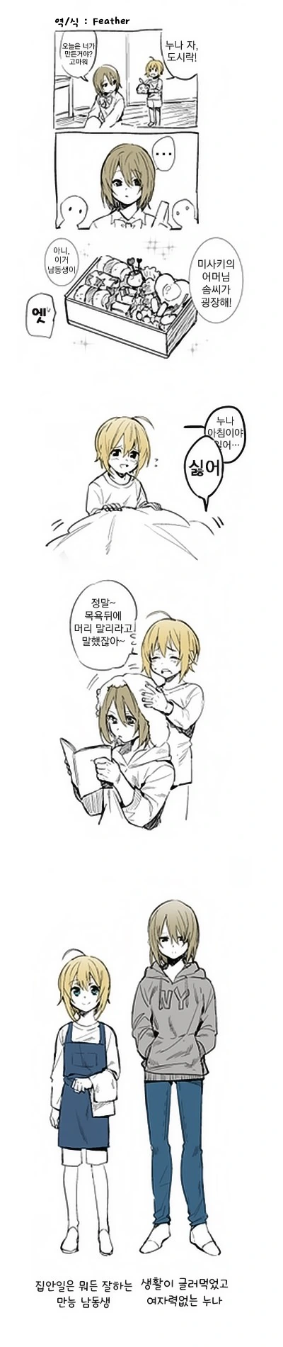 누나를 챙겨주는 남동생 만화