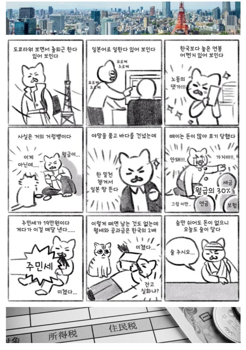 일본 취업의 현실 만화.