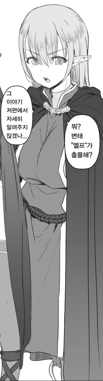 변태엘프를 조심하는 만화
