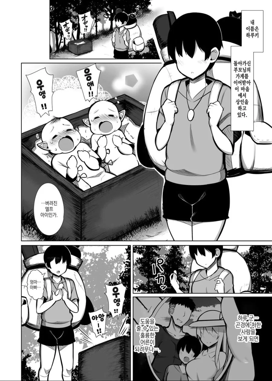 버려진 엘프 쌍둥이를 주운 인간의 결말 Manga